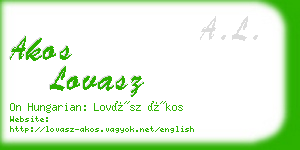 akos lovasz business card